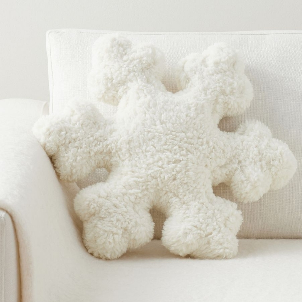 Pottery Barn *SOLD OUT* Sherpa Snowflake Shaped Pillow